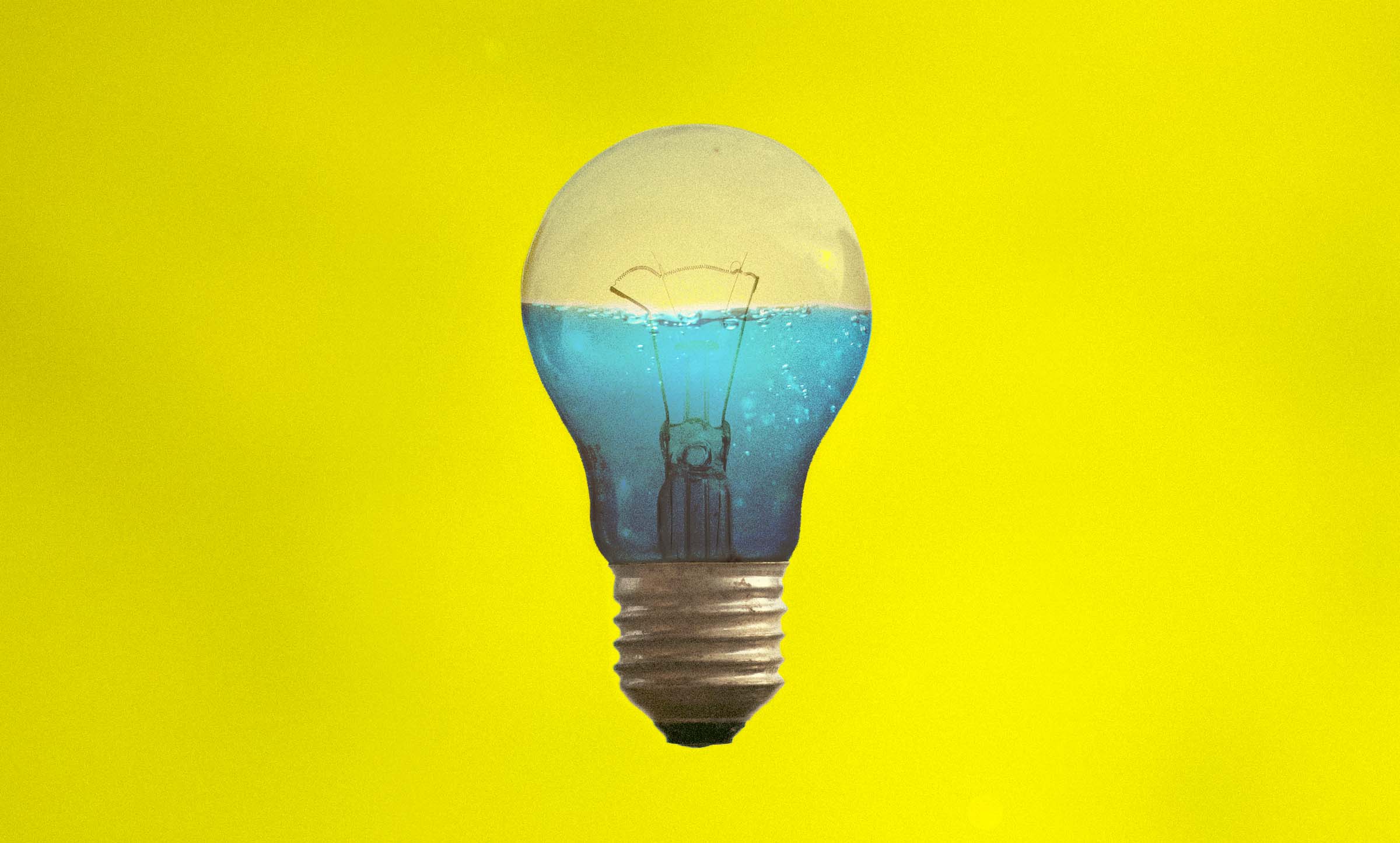 A lightbulb full of water.