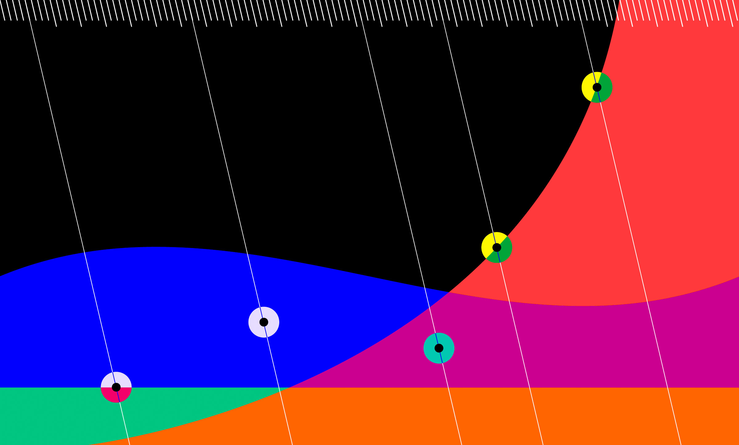 Abstract graphic of an abacus with colorful graphs in the background.