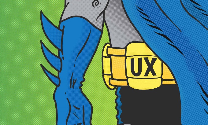A close-up of Batman's belt, where he has a canister of UX.